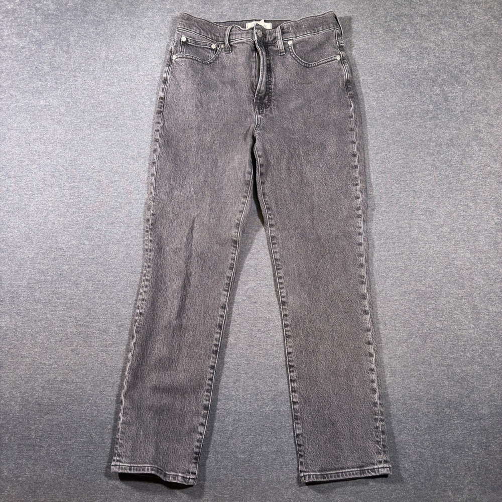 Madewell The Perfect Vintage Jean Women 28 Gray High Rise‎ Straight Leg Denim